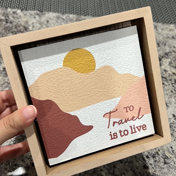 Ashland Home Decor Wooden Signs Just Go To Travel Is To Live Frame Wanderlust - Picture 9 of 11